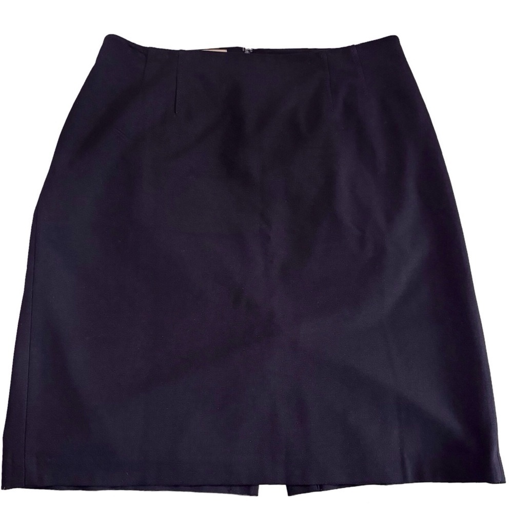 Talbots Black Pencil Skirt Fabric Made in Italy Size 12